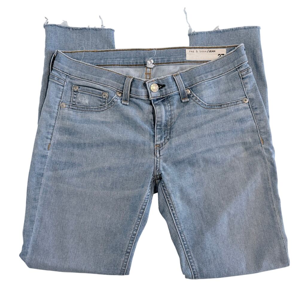 rag & bone Skinny Jeans Women 27 Light Wash Low Rise Denim Stretch